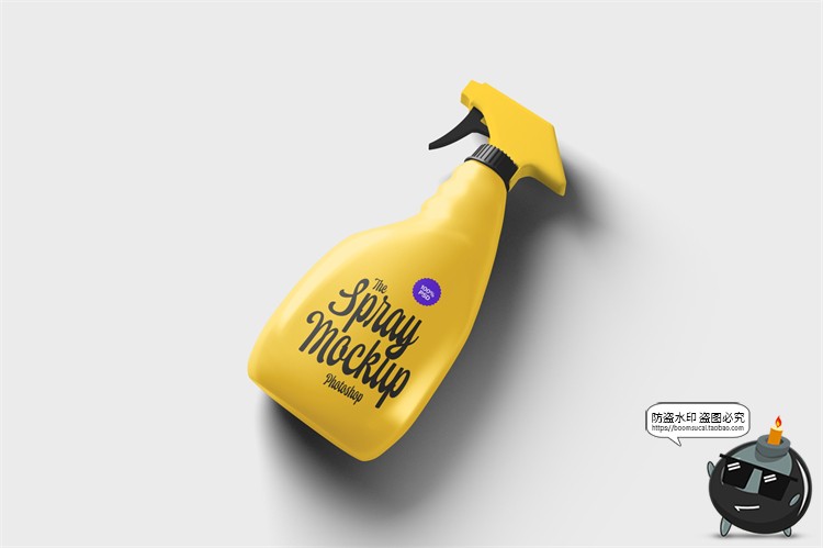 图片[3]-清洁剂喷雾瓶去污去油厨房洗洁精用品贴图包装样机PSD模板PS素材-设计猿