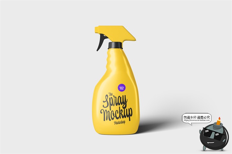 图片[4]-清洁剂喷雾瓶去污去油厨房洗洁精用品贴图包装样机PSD模板PS素材-设计猿