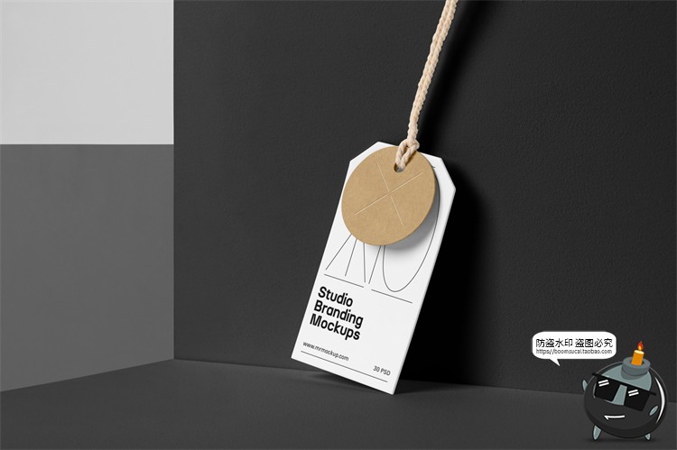 图片[4]-创意品牌vi应用名片拎袋文具文创周边作品贴图样机PSD模板PS素材-设计猿