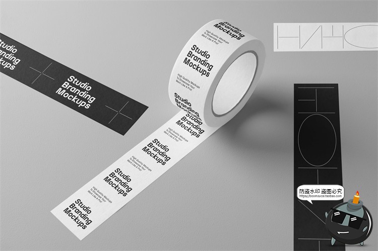 图片[21]-创意品牌vi应用名片拎袋文具文创周边作品贴图样机PSD模板PS素材-设计猿