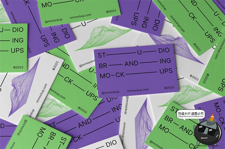 图片[22]-创意品牌vi应用名片拎袋文具文创周边作品贴图样机PSD模板PS素材-设计猿