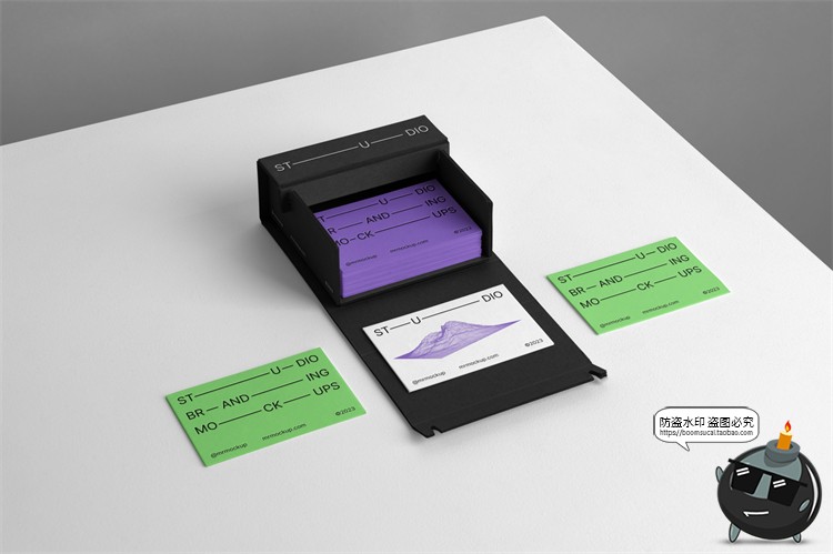 创意品牌vi应用名片拎袋文具文创周边作品贴图样机PSD模板PS素材-设计猿