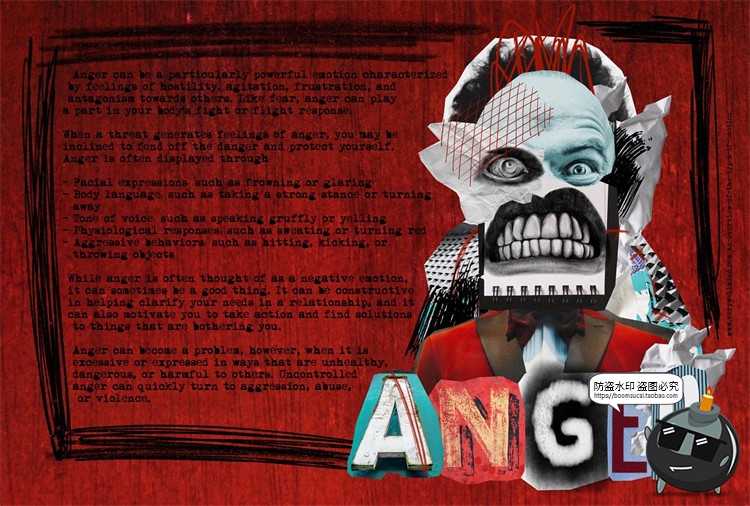 复古艺术五官情绪表情字母怀旧手稿撕纸剪贴画PNG免抠图片素材-设计猿