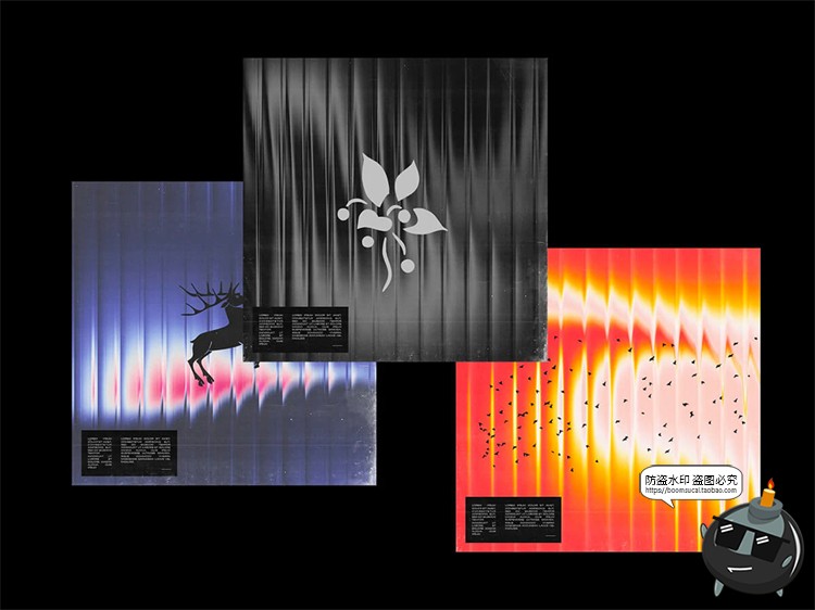 图片[3]-潮流迷幻长虹玻璃条纹水晶复古渐变海报背景底纹JPG图片合成素材-设计猿