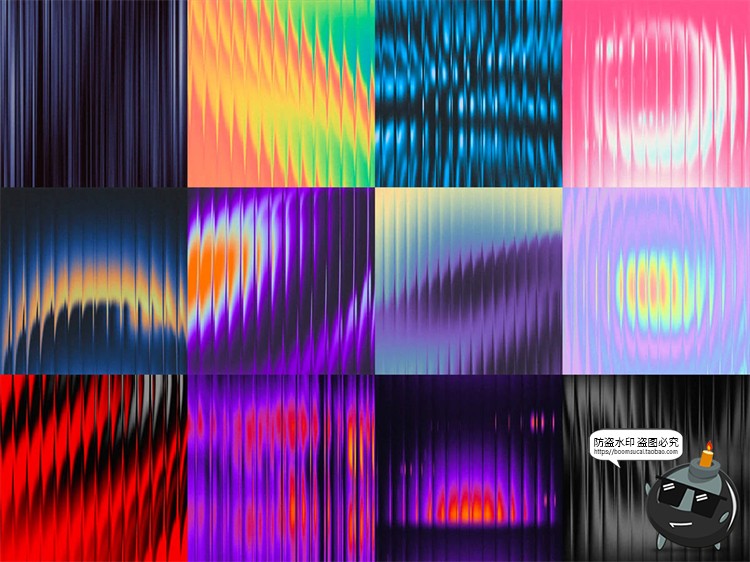 图片[4]-潮流迷幻长虹玻璃条纹水晶复古渐变海报背景底纹JPG图片合成素材-设计猿