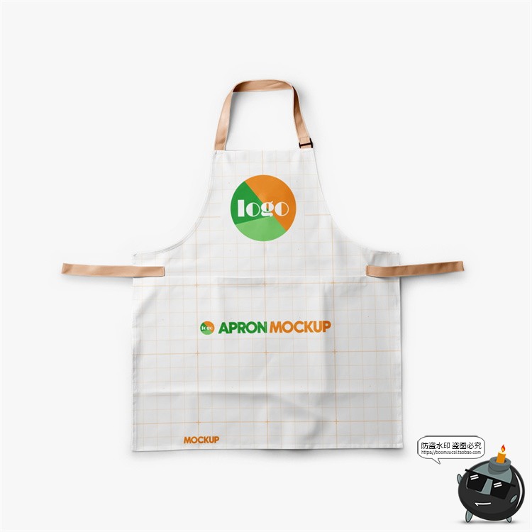 图片[6]-奶茶餐饮咖啡店厨房厨师围裙工作服模特展示效果样机PSD模板素材-设计猿