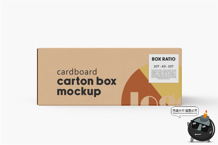 图片[2]-瓦楞快递纸箱纸盒正方形打包箱子包装展示效果图PSD模板样机素材-设计猿