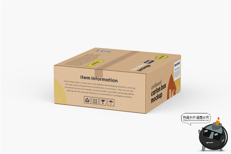 图片[14]-瓦楞快递纸箱纸盒正方形打包箱子包装展示效果图PSD模板样机素材-设计猿