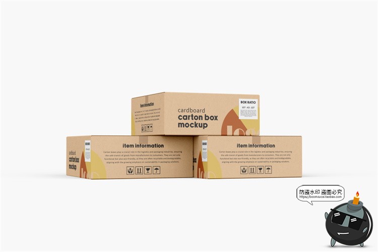 图片[15]-瓦楞快递纸箱纸盒正方形打包箱子包装展示效果图PSD模板样机素材-设计猿