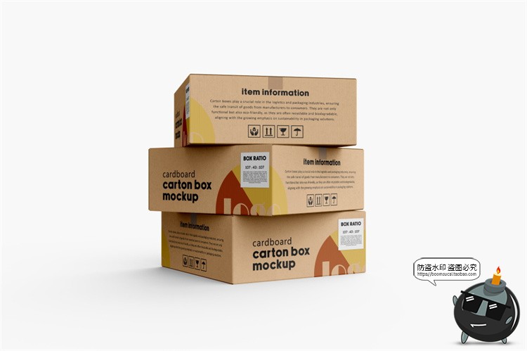 图片[18]-瓦楞快递纸箱纸盒正方形打包箱子包装展示效果图PSD模板样机素材-设计猿