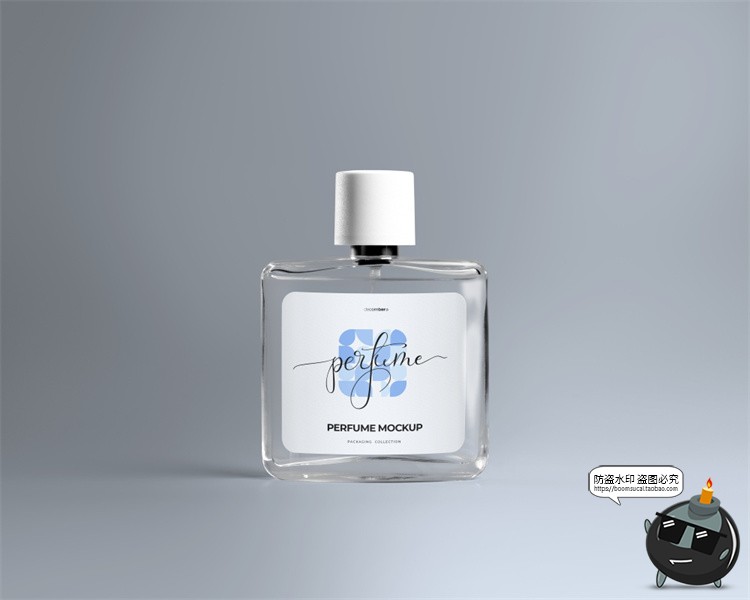 图片[7]-男士古龙香水喷雾美妆玻璃瓶子透明产品包装贴图样机PSD模板素材-设计猿