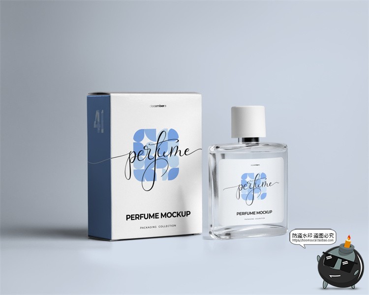 图片[9]-男士古龙香水喷雾美妆玻璃瓶子透明产品包装贴图样机PSD模板素材-设计猿