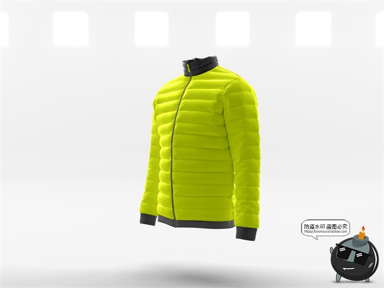 图片[1]-男士运动夹克羽绒服外套上衣模型品牌logo贴图样机PSD模板PS素材-设计猿