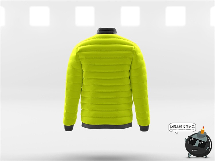 图片[3]-男士运动夹克羽绒服外套上衣模型品牌logo贴图样机PSD模板PS素材-设计猿