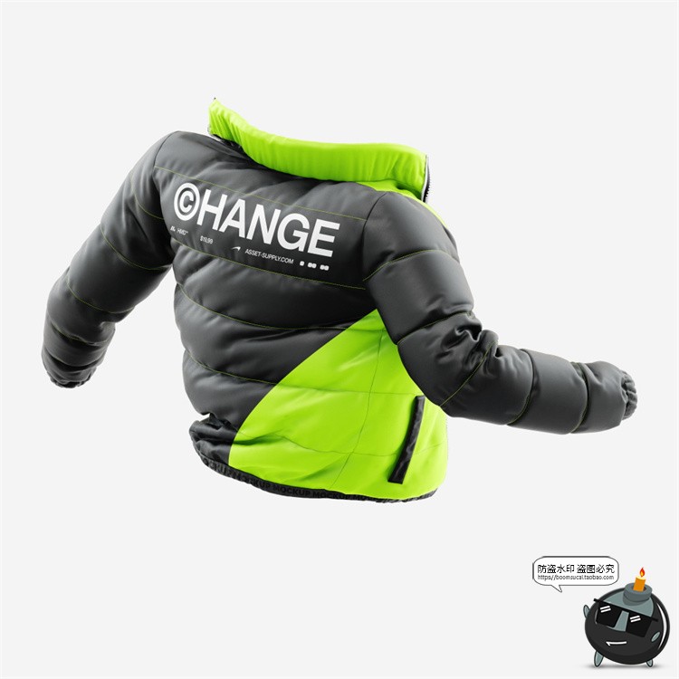 图片[2]-潮牌运动羽绒服外套夹克上衣服装3D效果展示贴图样机PSD模板素材-设计猿