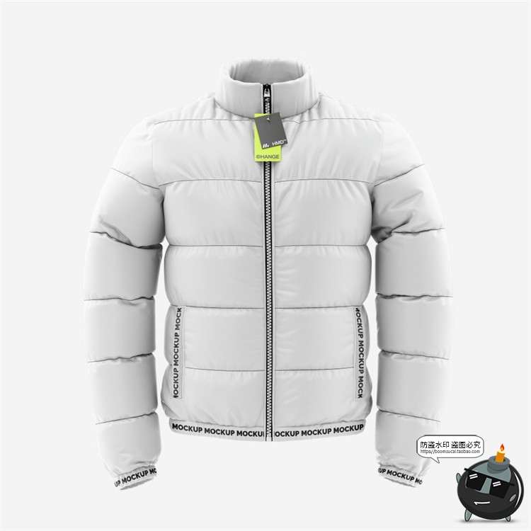 图片[3]-潮牌运动羽绒服外套夹克上衣服装3D效果展示贴图样机PSD模板素材-设计猿