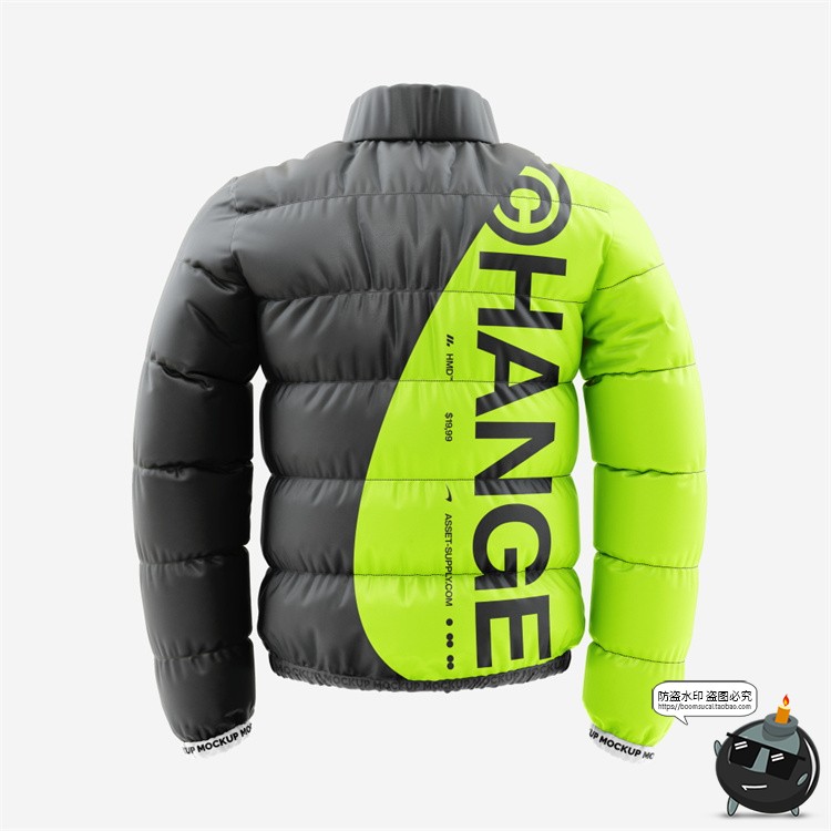 图片[4]-潮牌运动羽绒服外套夹克上衣服装3D效果展示贴图样机PSD模板素材-设计猿