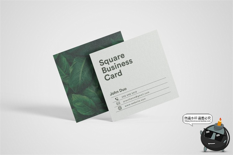 图片[2]-正方形艺术纸片名片卡片传单宣传广告贴图智能样机PSD模板PS素材-设计猿