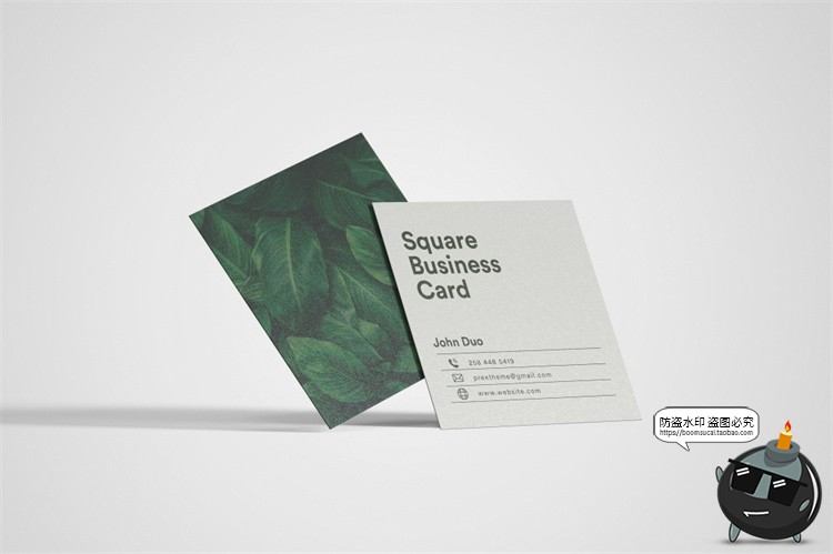 图片[3]-正方形艺术纸片名片卡片传单宣传广告贴图智能样机PSD模板PS素材-设计猿