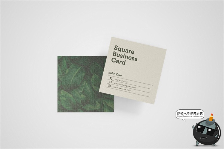 图片[4]-正方形艺术纸片名片卡片传单宣传广告贴图智能样机PSD模板PS素材-设计猿
