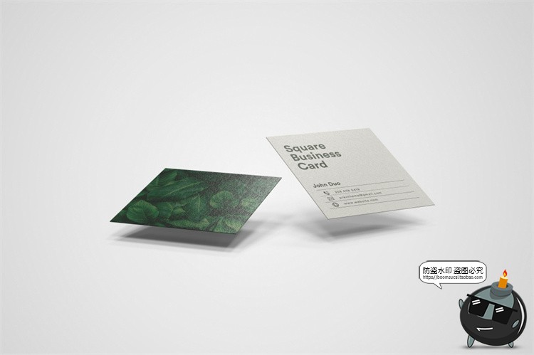 图片[5]-正方形艺术纸片名片卡片传单宣传广告贴图智能样机PSD模板PS素材-设计猿