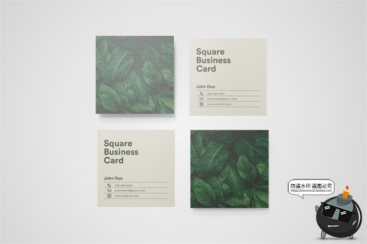 图片[11]-正方形艺术纸片名片卡片传单宣传广告贴图智能样机PSD模板PS素材-设计猿