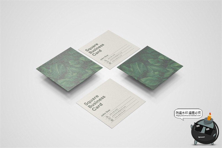 图片[12]-正方形艺术纸片名片卡片传单宣传广告贴图智能样机PSD模板PS素材-设计猿