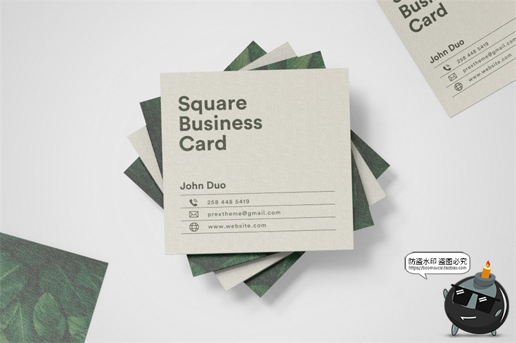 图片[17]-正方形艺术纸片名片卡片传单宣传广告贴图智能样机PSD模板PS素材-设计猿