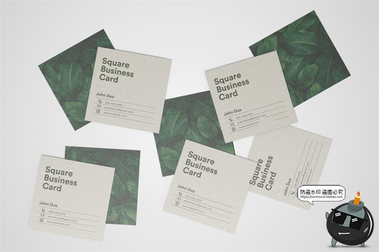 图片[18]-正方形艺术纸片名片卡片传单宣传广告贴图智能样机PSD模板PS素材-设计猿