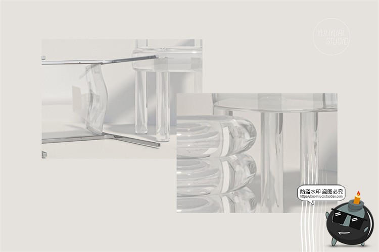 图片[5]-潮流潮牌时尚透明有机玻璃海报画框挂画作品展示样机PSD模板素材-设计猿