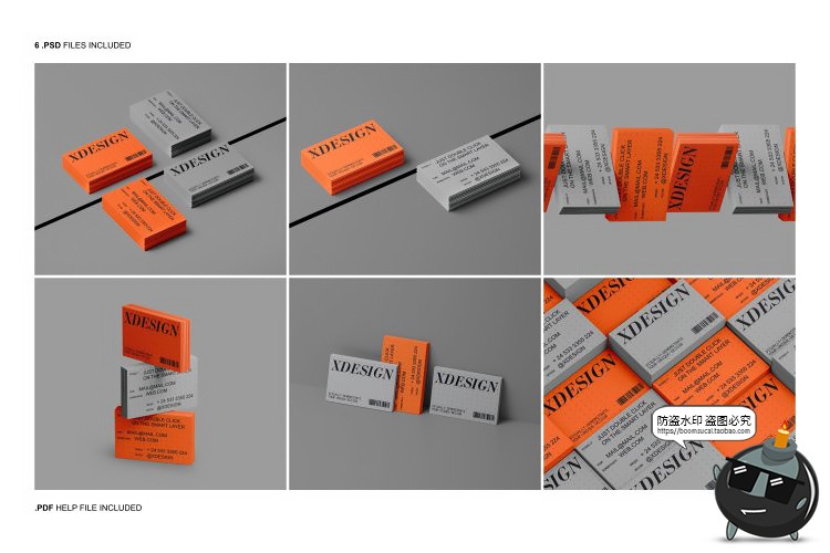 图片[2]-工业风极简艺术商务名片纸片卡片品牌广告贴图样机PSD模板PS素材-设计猿