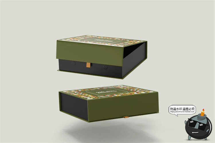 图片[16]-正方形磁吸翻盖文创礼盒硬纸盒包装盒效果展示样机PSD模板PS素材-设计猿