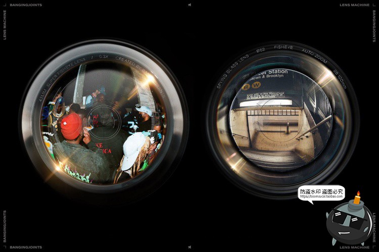 图片[1]-超广角扭曲变形畸变鱼眼镜头镜片创意特效滤镜样机PSD模板PS素材-设计猿