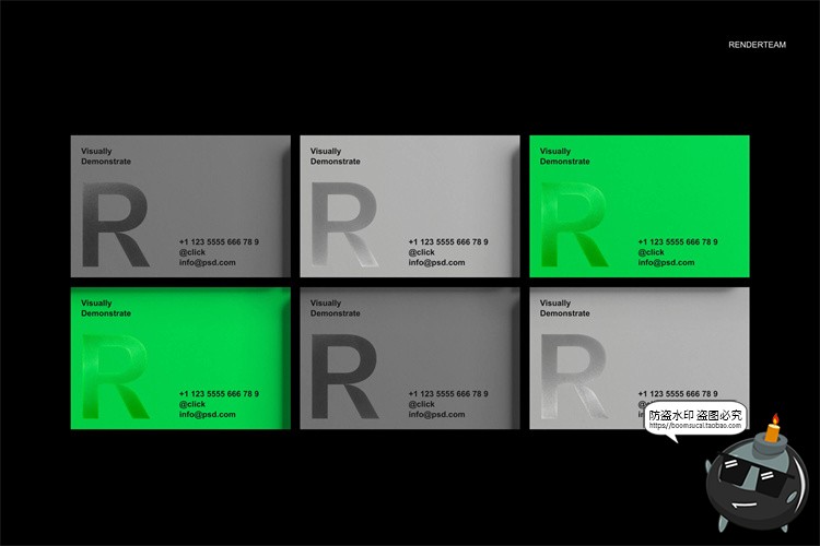 图片[3]-潮流物料品牌LOGO文件夹画册信纸名片展示贴图PSD样机模板PS素材-设计猿