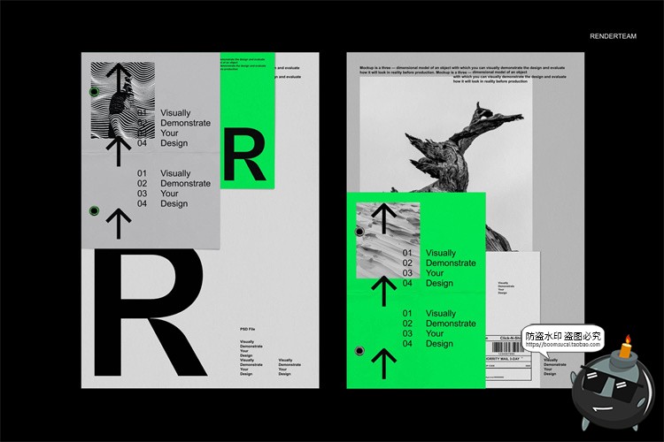 图片[14]-潮流物料品牌LOGO文件夹画册信纸名片展示贴图PSD样机模板PS素材-设计猿