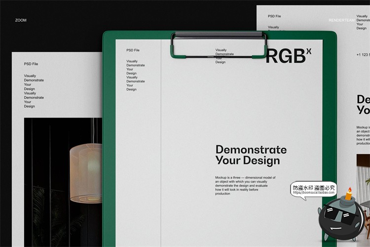 图片[8]-潮流物料LOGO标志办公文具档案袋文件夹名片信纸PSD模板样机素材-设计猿