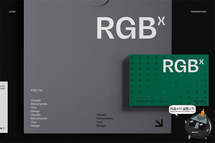 图片[10]-潮流物料LOGO标志办公文具档案袋文件夹名片信纸PSD模板样机素材-设计猿