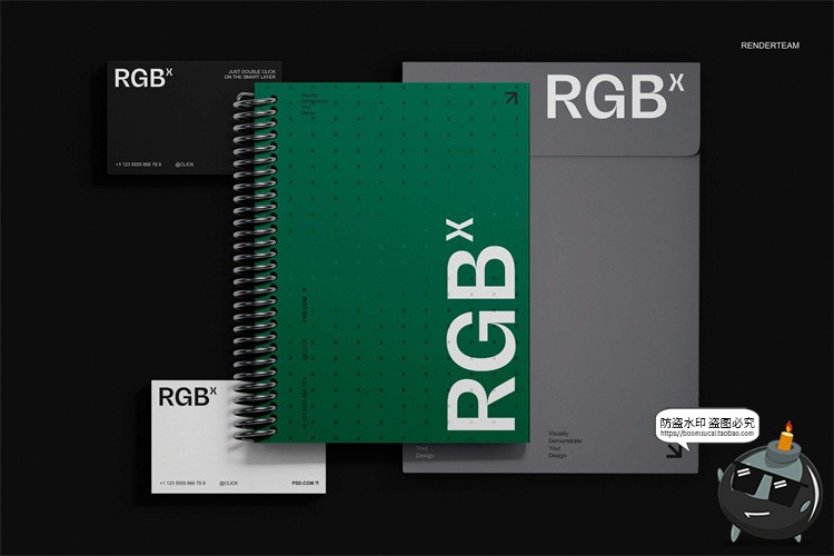 图片[13]-潮流物料LOGO标志办公文具档案袋文件夹名片信纸PSD模板样机素材-设计猿