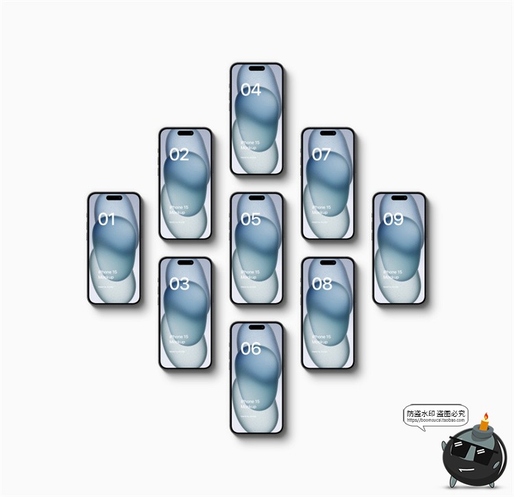 图片[9]-苹果iPhone 15手机样机广告App界面UI作品贴图展示PSD模板PS素材-设计猿