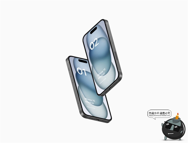 图片[15]-苹果iPhone 15手机样机广告App界面UI作品贴图展示PSD模板PS素材-设计猿