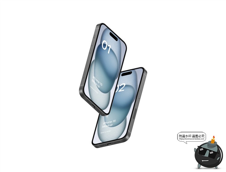 图片[16]-苹果iPhone 15手机样机广告App界面UI作品贴图展示PSD模板PS素材-设计猿