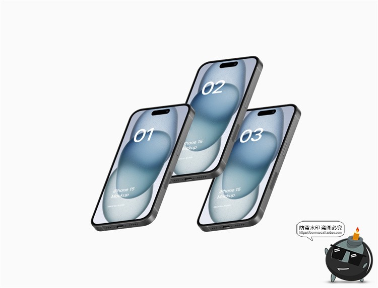 图片[19]-苹果iPhone 15手机样机广告App界面UI作品贴图展示PSD模板PS素材-设计猿