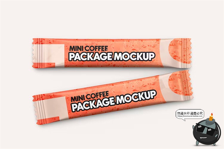 图片[2]-速溶咖啡棒塑料包装条猫条宠物零食品牌贴图展示PSD模板样机素材-设计猿