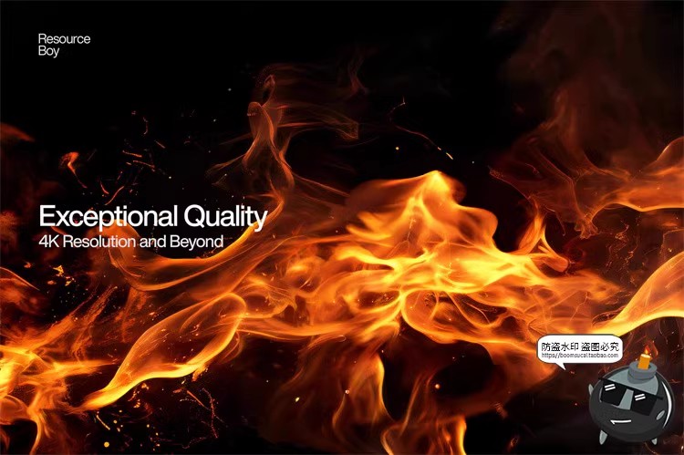 高清燃烧火圈火焰火苗烈火特效海报后期合成背景底纹JPG图片素材-设计猿