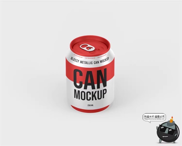 图片[3]-250ml迷你易拉罐小瓶装能量饮料金属瓶子包装样机PSD模板PS素材-设计猿