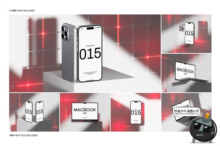 图片[2]-工业风霓虹灯光手机笔记本电脑作品界面演示效果展示样机模板素材-设计猿