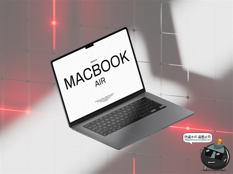 工业风霓虹灯光手机笔记本电脑作品界面演示效果展示样机模板素材-设计猿