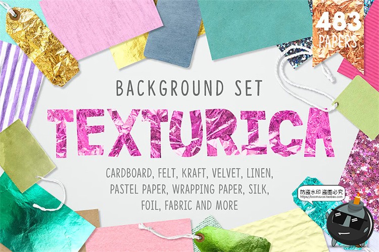 图片[1]-纹理合集！亚麻布毛毡牛皮闪粉牛仔绒布铝箔面料纸纹JPG图片素材-设计猿