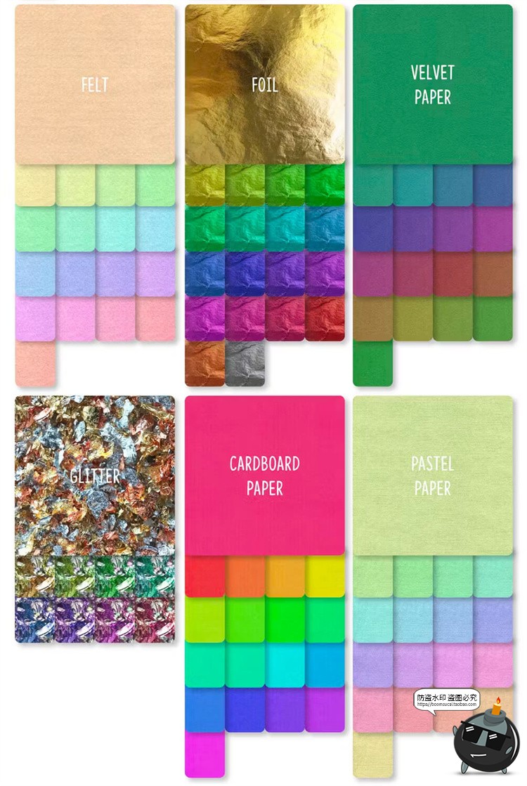 图片[2]-纹理合集！亚麻布毛毡牛皮闪粉牛仔绒布铝箔面料纸纹JPG图片素材-设计猿