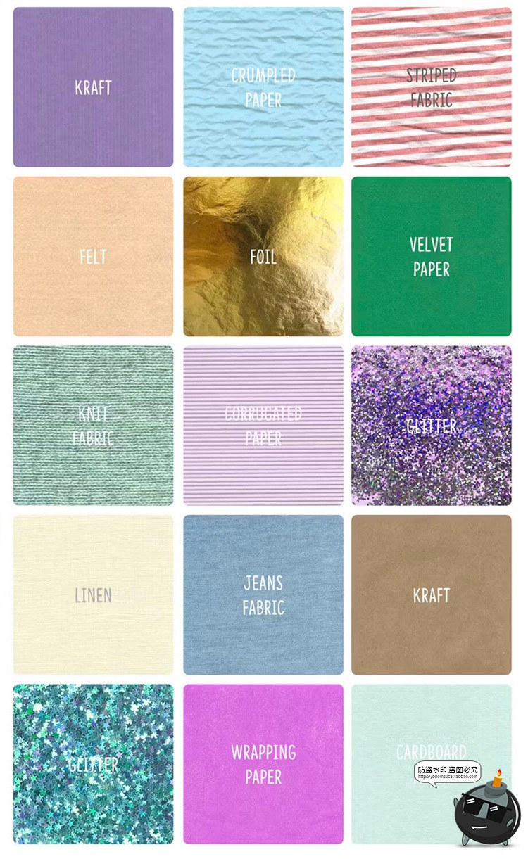 图片[6]-纹理合集！亚麻布毛毡牛皮闪粉牛仔绒布铝箔面料纸纹JPG图片素材-设计猿